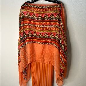 Orange Printed Women Palazzo Pants